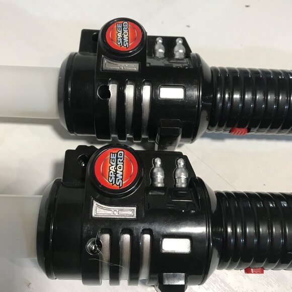 Space Sword Battle Lightsaber Toy Lights-Up Blades & Sounds 26 Inches Set of 2 - Picture 3 of 9